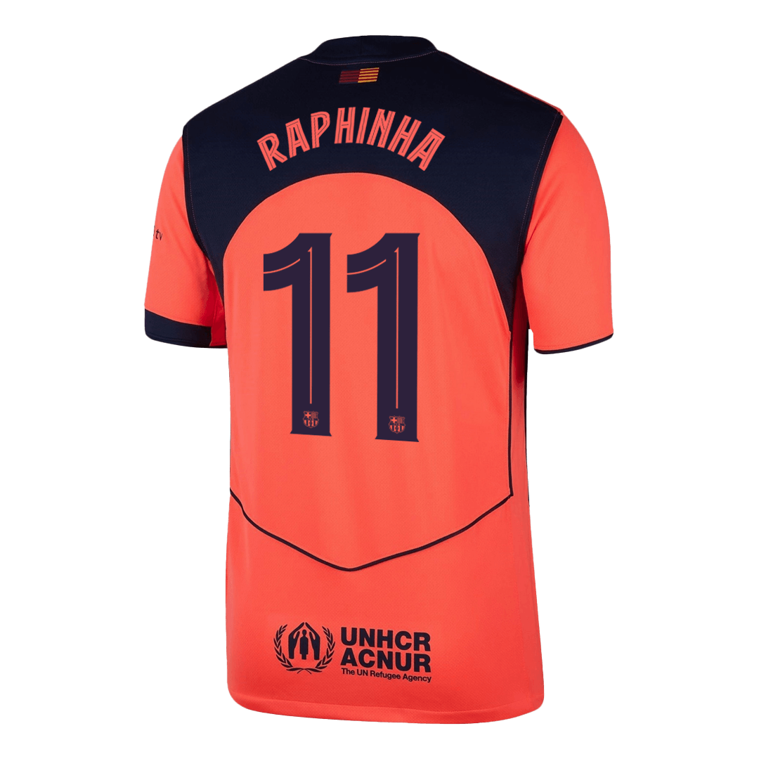 RAPHINHA #11 Heren Barcelona Derde Voetbalshirt 2025/26 - UCL
