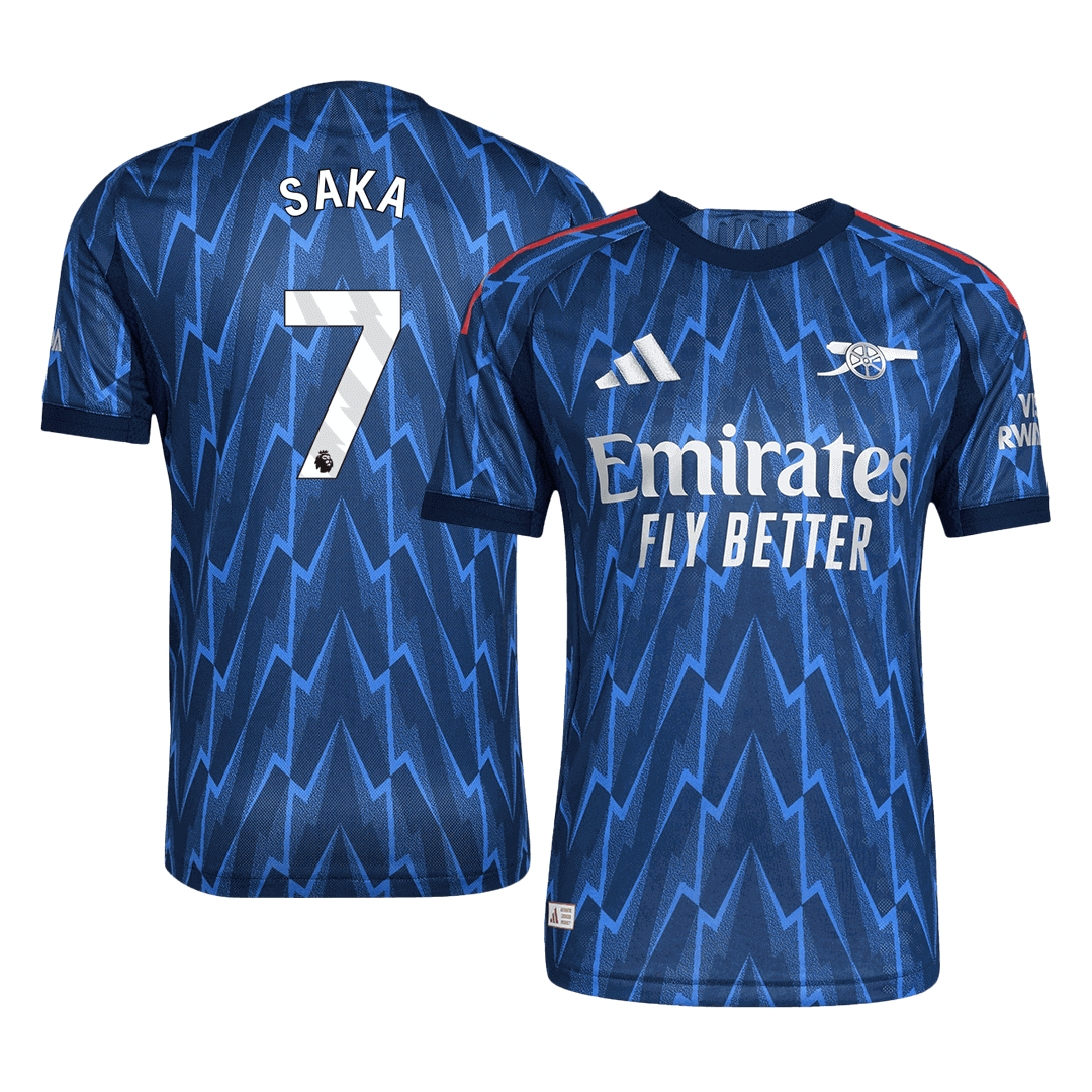 SAKA #7 Arsenal Uit Spelersversie Voetbalshirt 2025/26 - Slim Fit - voorkant