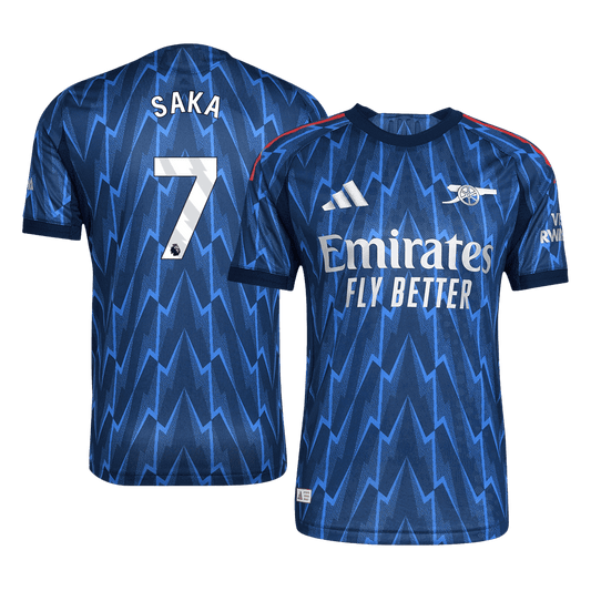 SAKA #7 Arsenal Uit Spelersversie Voetbalshirt 2025/26 - Slim Fit - voorkant