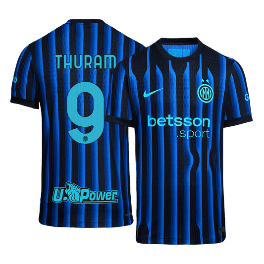Maillot de football domicile Inter Milan THURAM #9 2025/26 - Coupe slim
