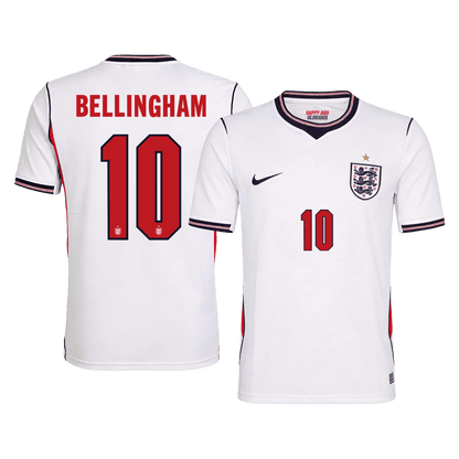 BELLINGHAM #10 Heren England Thuis Voetbalshirt WK Voetbal 2026 - voorkant