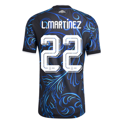 L. MARTÍNEZ #22 Argentina Uit Spelersversie Voetbalshirt WK Voetbal 2026 - Slim Fit
