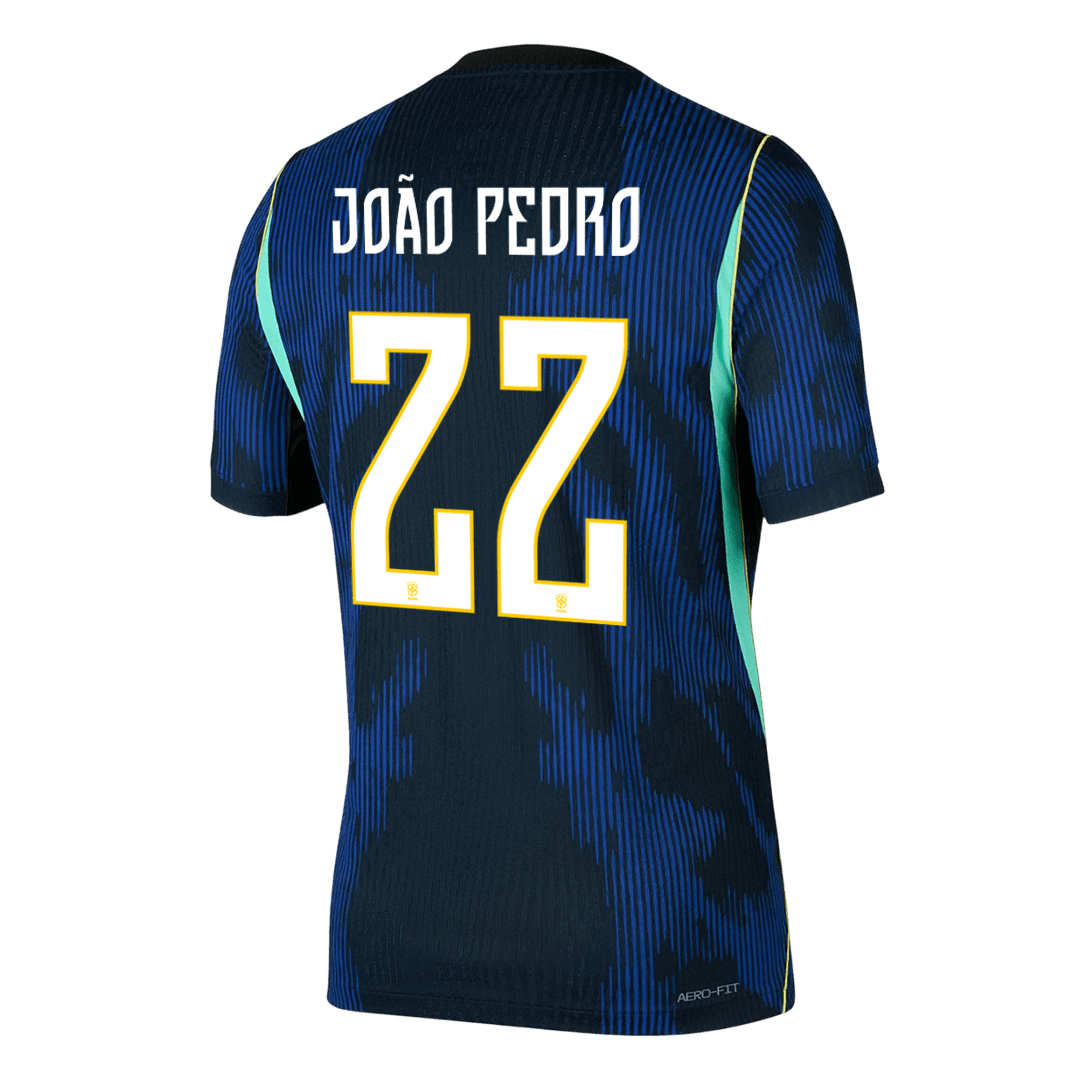 JOÃO PEDRO #22 Brazil Uit Spelersversie Voetbalshirt WK Voetbal 2026 - Slim Fit