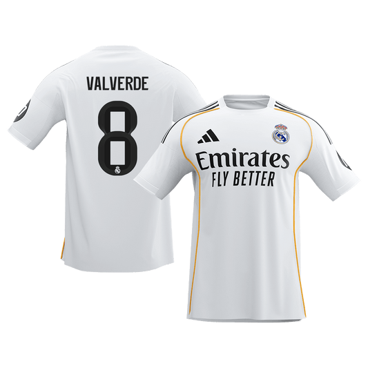 Maillot de football domicile VALVERDE #8 Real Madrid 2025/26 pour homme [PREMIUM]