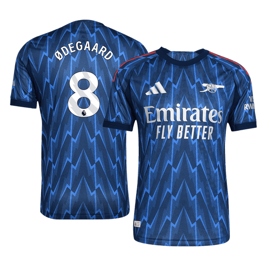 ØDEGAARD #8 Arsenal Uit Spelersversie Voetbalshirt 2025/26 - Slim Fit - voorkant