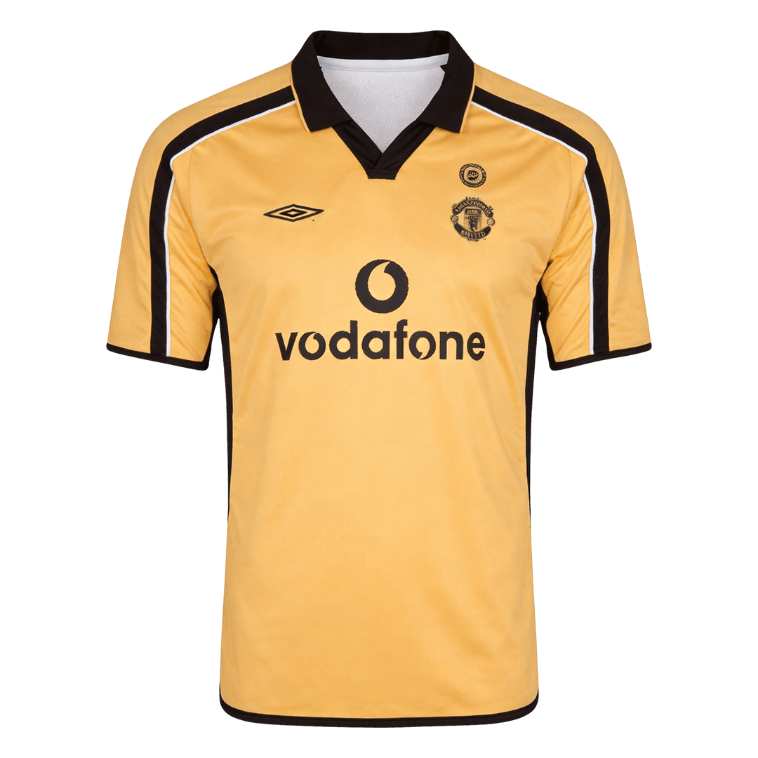 Retro Manchester United Uit Voetbalshirt 2001/02 - detail