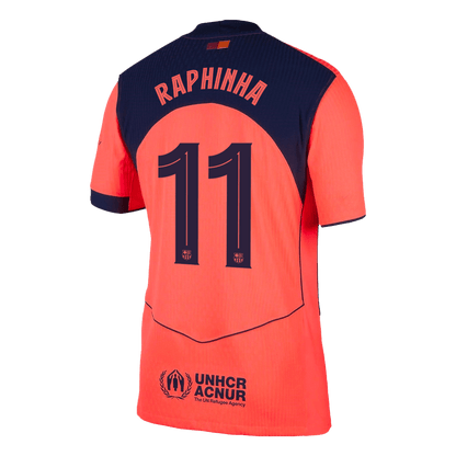 RAPHINHA #11 Barcelona Derde Spelersversie Voetbalshirt 2025/26 - Slim Fit
