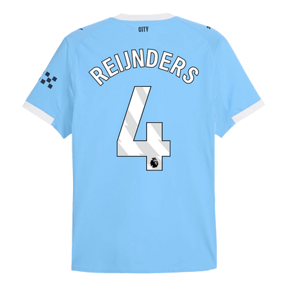 REIJNDERS #4 Manchester City Thuis Spelersversie Voetbalshirt 2025/26 - Slim Fit