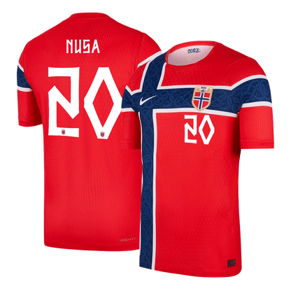 NUSA #20 Norway Thuis Spelersversie Voetbalshirt WK Voetbal 2026 - Slim Fit - voorkant