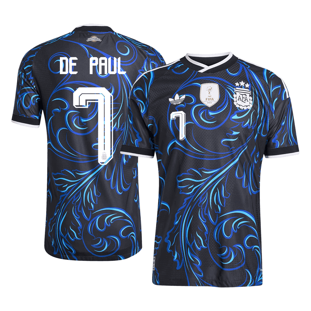 DE PAUL #7 Argentina Uit Spelersversie Voetbalshirt WK Voetbal 2026 - Slim Fit