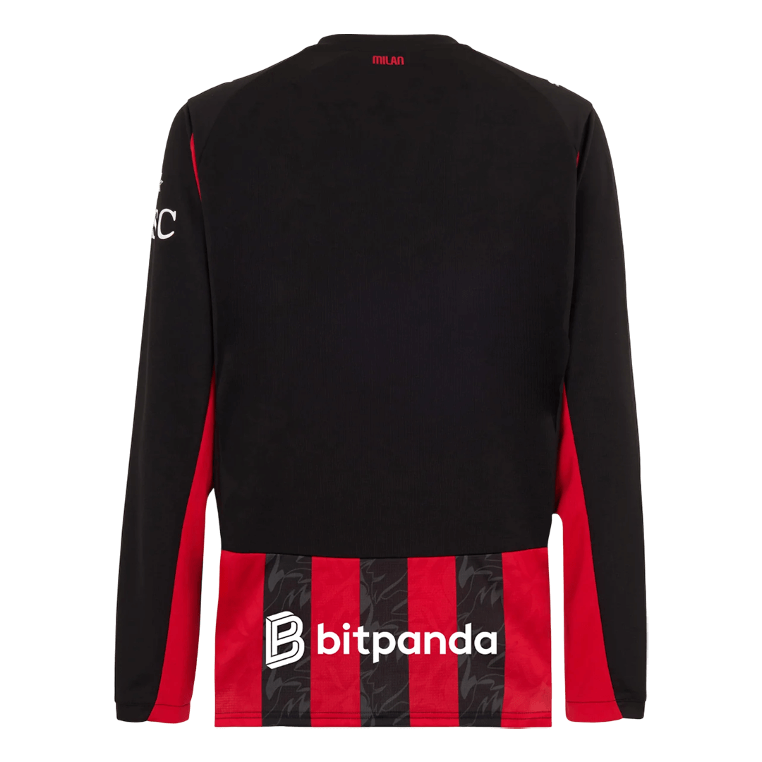 Heren AC Milan Thuis Lange Mouwen Voetbalshirt 2025/26