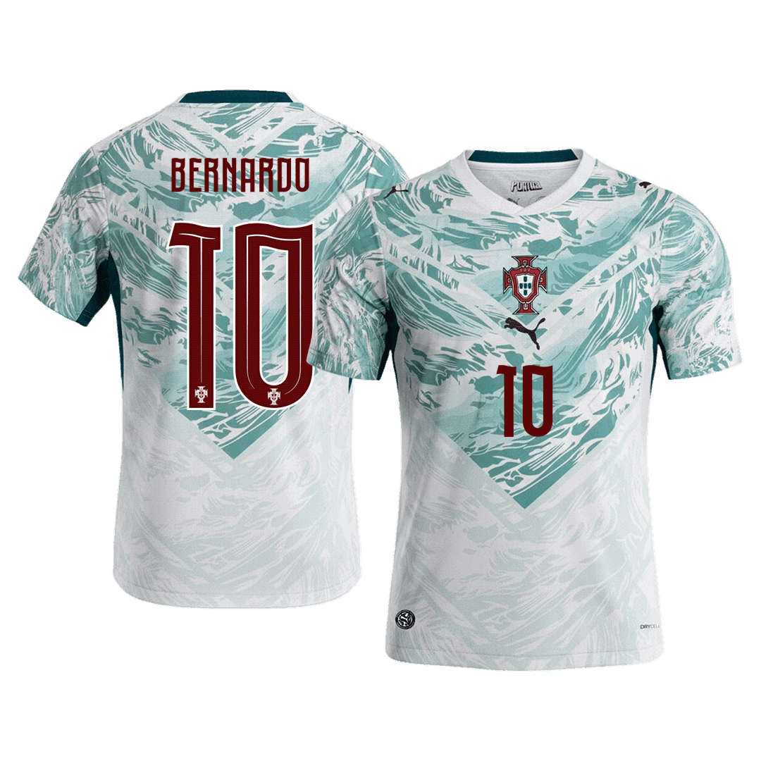BERNARDO #10 Heren Portugal Uit Voetbalshirt WK Voetbal 2026