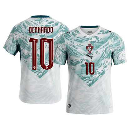 BERNARDO #10 Heren Portugal Uit Voetbalshirt WK Voetbal 2026
