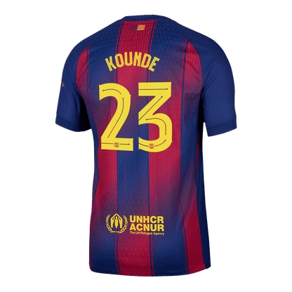 Maillot de football domicile Barcelone KOUNDE #23 2025/26 - Coupe slim