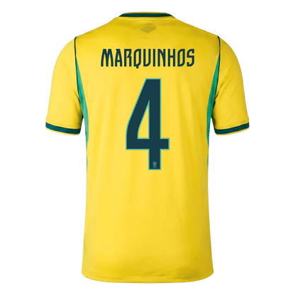 MARQUINHOS #4 Heren Brazil Thuis Voetbalshirt WK Voetbal 2026