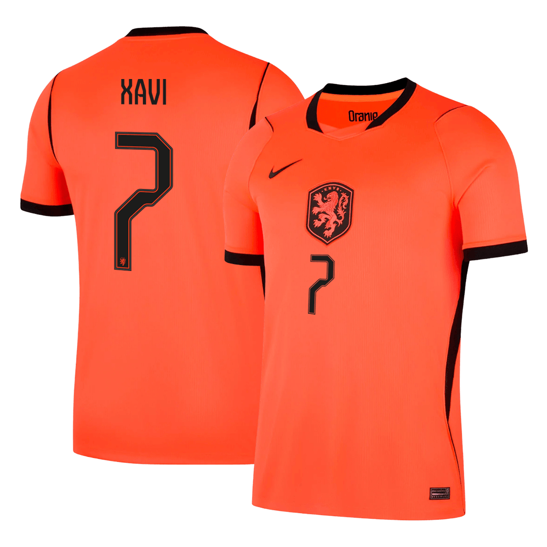 XAVI #7 Heren Netherlands Thuis Voetbalshirt WK Voetbal 2026
