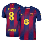 PEDRI #8 Barcelona Thuis Spelersversie Voetbalshirt 2025/26 - Slim Fit