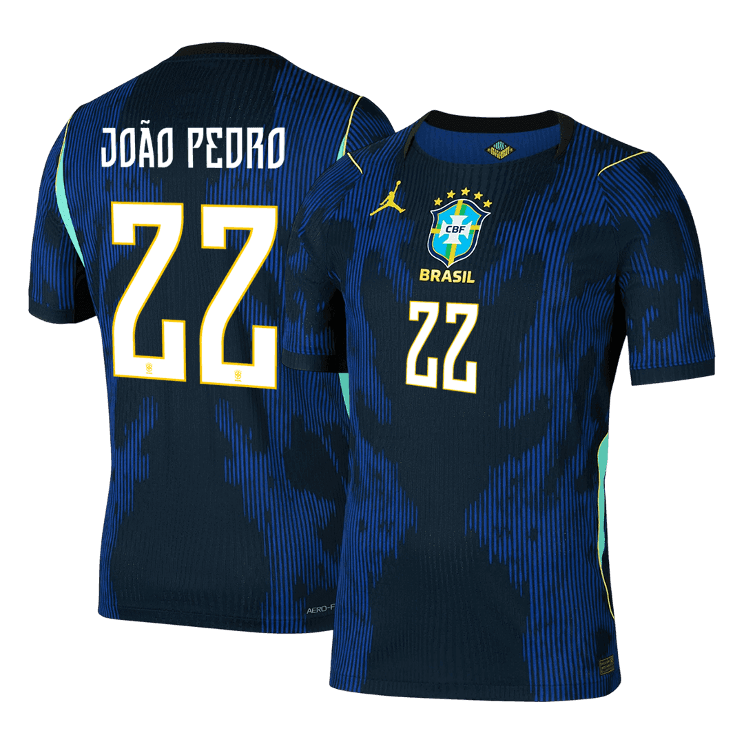 JOÃO PEDRO #22 Brazil Uit Spelersversie Voetbalshirt WK Voetbal 2026 - Slim Fit