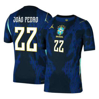 JOÃO PEDRO #22 Brazil Uit Spelersversie Voetbalshirt WK Voetbal 2026 - Slim Fit