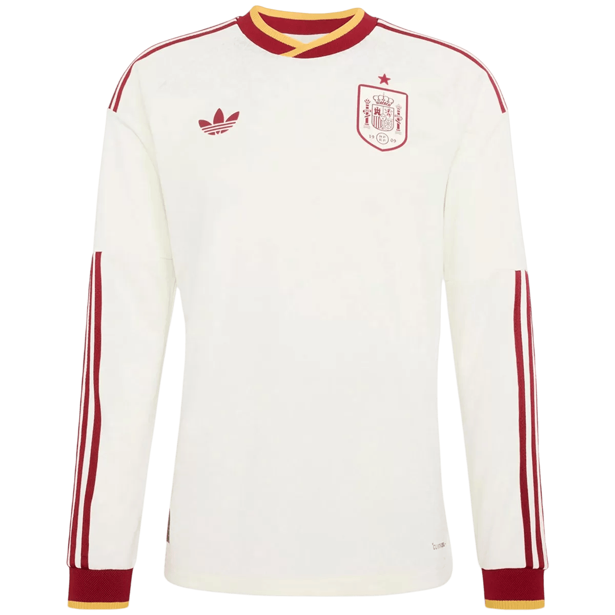 Heren Spain Uit Lange Mouwen Voetbalshirt WK Voetbal 2026 - voorkant