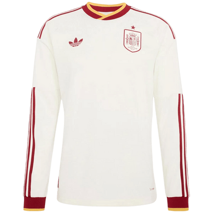Heren Spain Uit Lange Mouwen Voetbalshirt WK Voetbal 2026 - voorkant