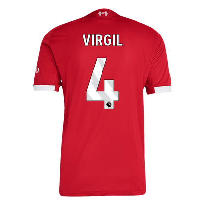 VIRGIL #4 Liverpool Thuis Spelersversie Voetbalshirt 2025/26 - Slim Fit