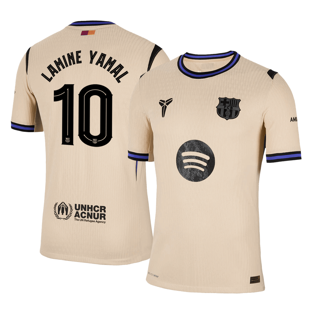 LAMINE YAMAL #10 Barcelona Uit Spelersversie Voetbalshirt 2025/26 - Slim Fit