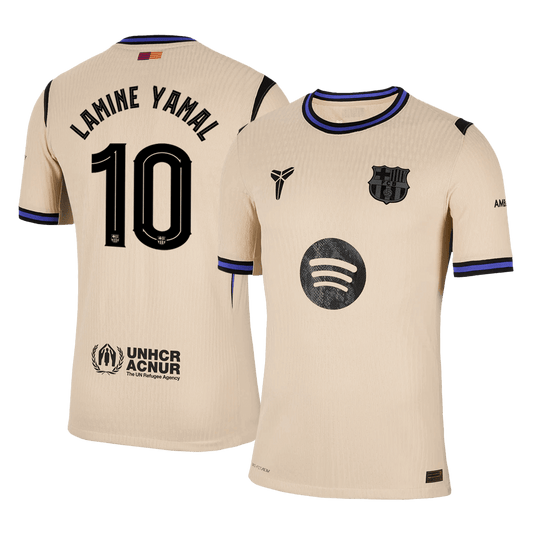 LAMINE YAMAL #10 Barcelona Uit Spelersversie Voetbalshirt 2025/26 - Slim Fit