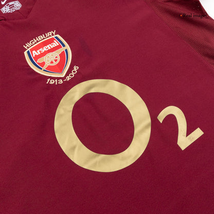 Retro Arsenal Thuis Lange Mouwen Voetbalshirt 2005/06 - model