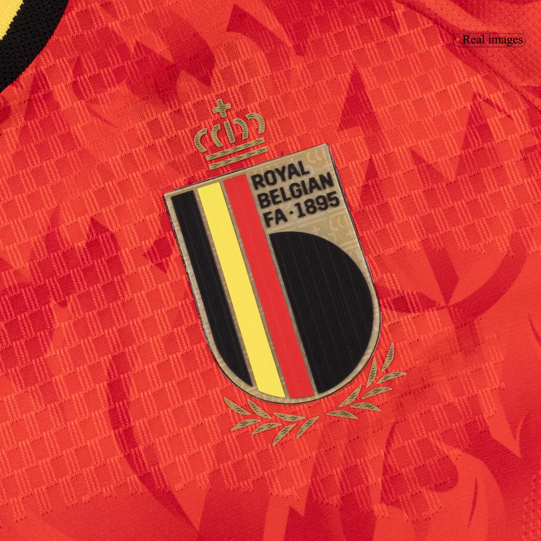 Belgium Thuis Spelersversie Voetbalshirt WK Voetbal 2026 - Slim Fit - zijkant