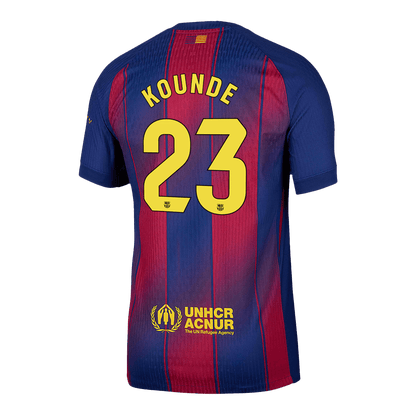 Maillot de football domicile Barcelone KOUNDE #23 2025/26 - Coupe slim