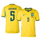 CASEMIRO #5 Heren Brazil Thuis Voetbalshirt WK Voetbal 2026