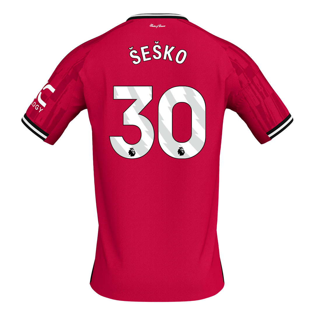 ŠEŠKO #30 Heren Manchester United Thuis Voetbalshirt 2025/26 [PREMIUM]
