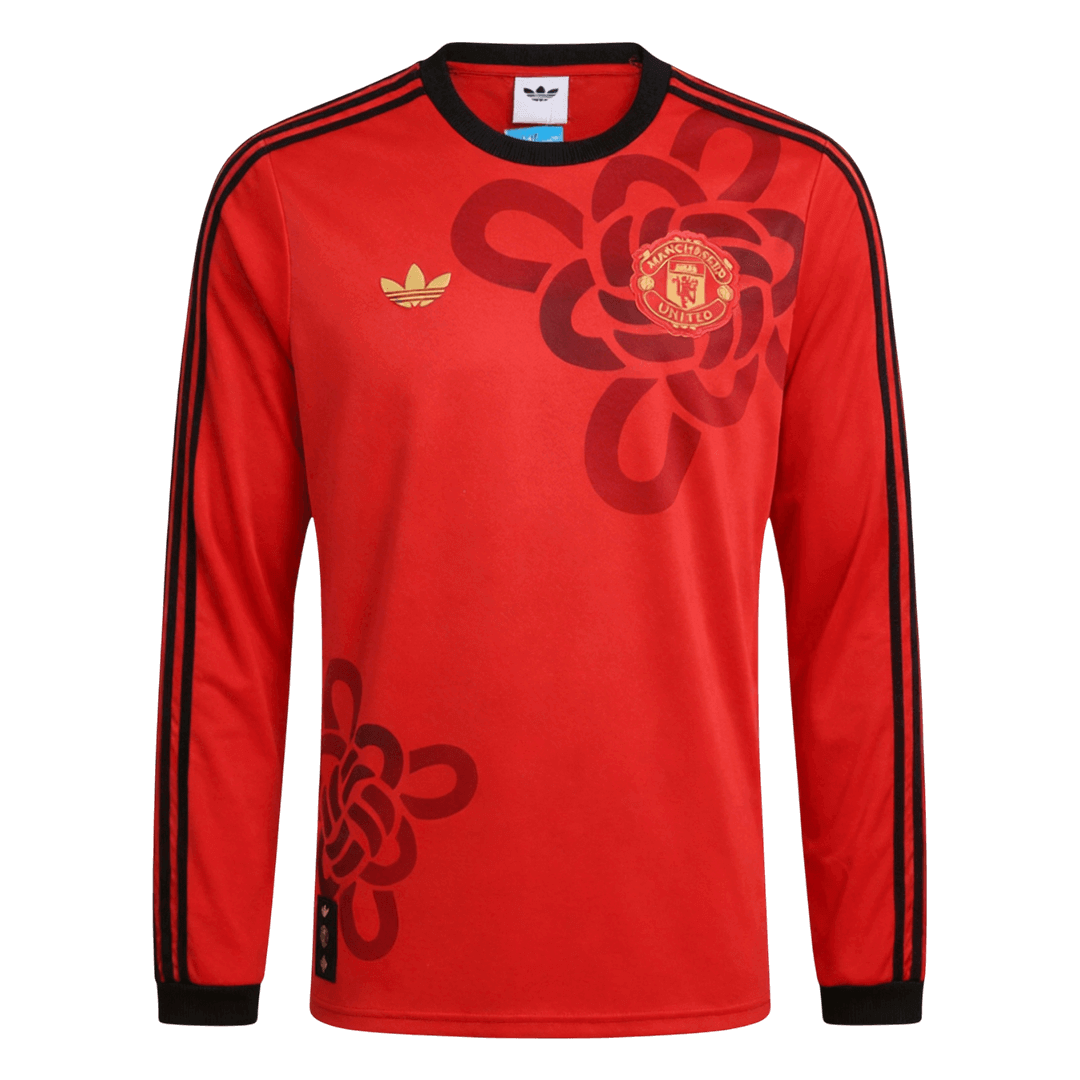 Maillot de football à manches longues Manchester United pour homme, saison 2025/26