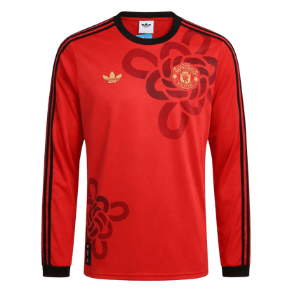 Maillot de football à manches longues Manchester United pour homme, saison 2025/26