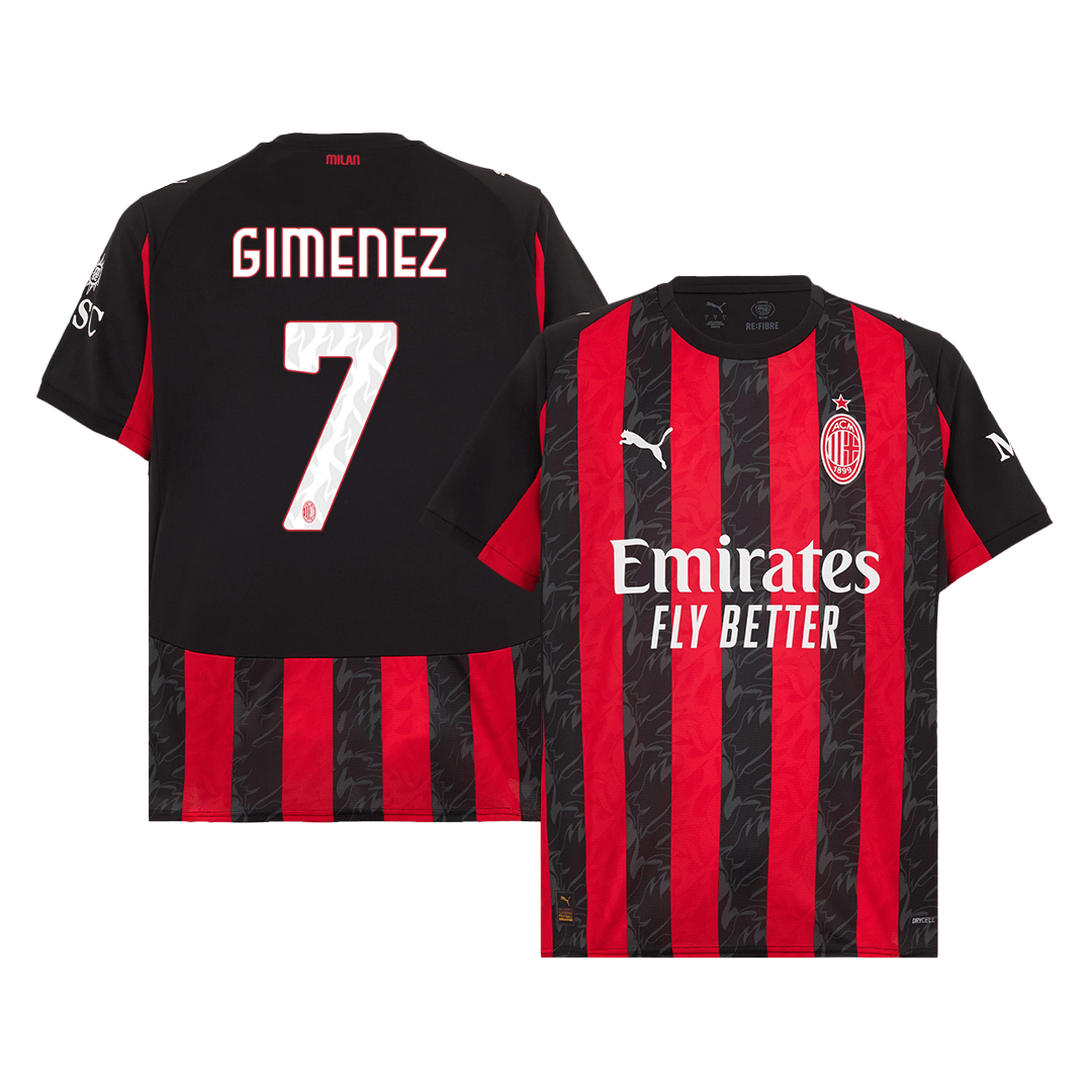 GIMENEZ #7 Heren AC Milan Thuis Voetbalshirt 2025/26 [PREMIUM]