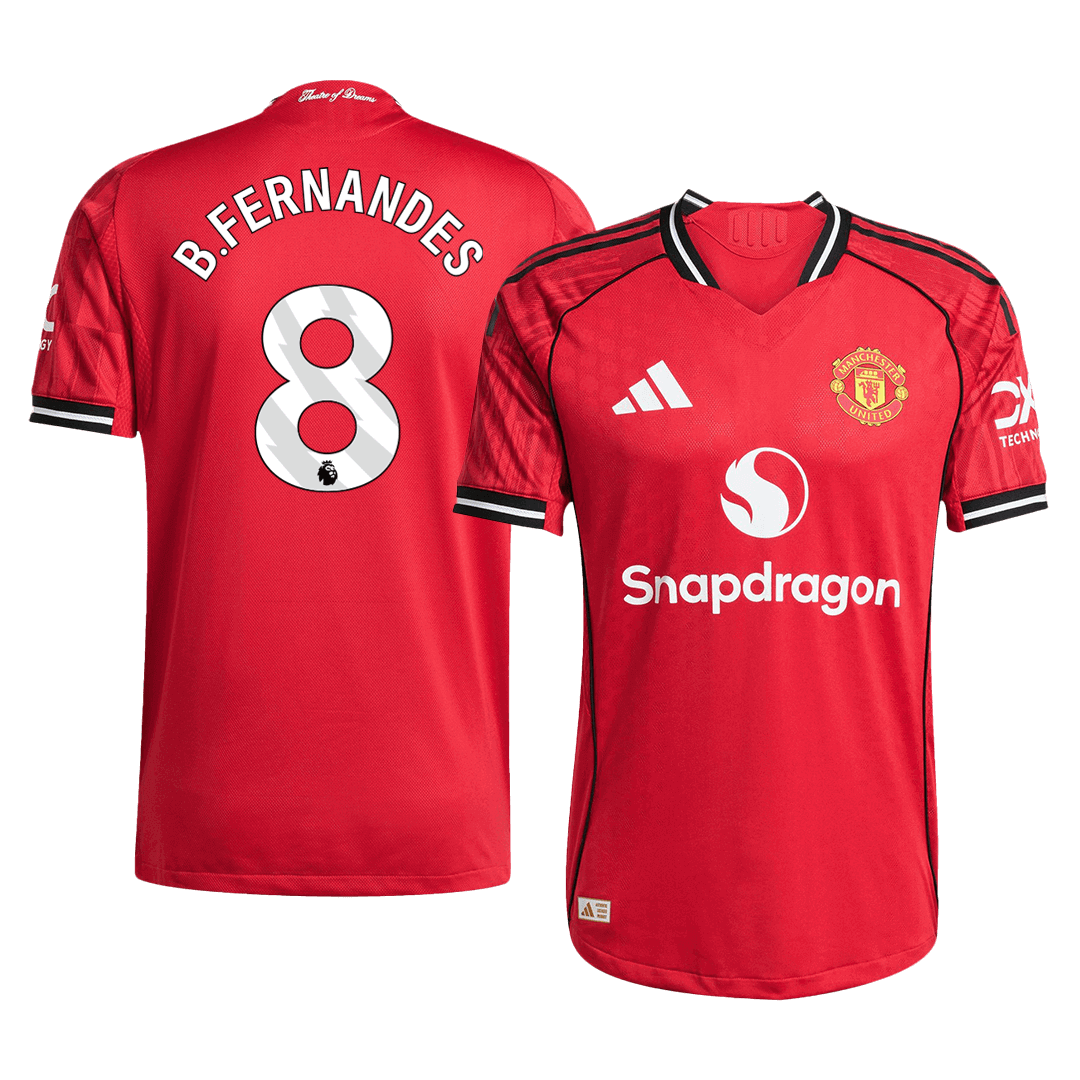 B.FERNANDES #8 Manchester United Thuis Spelersversie Voetbalshirt 2025/26 - Slim Fit