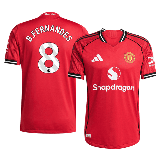 B.FERNANDES #8 Manchester United Thuis Spelersversie Voetbalshirt 2025/26 - Slim Fit