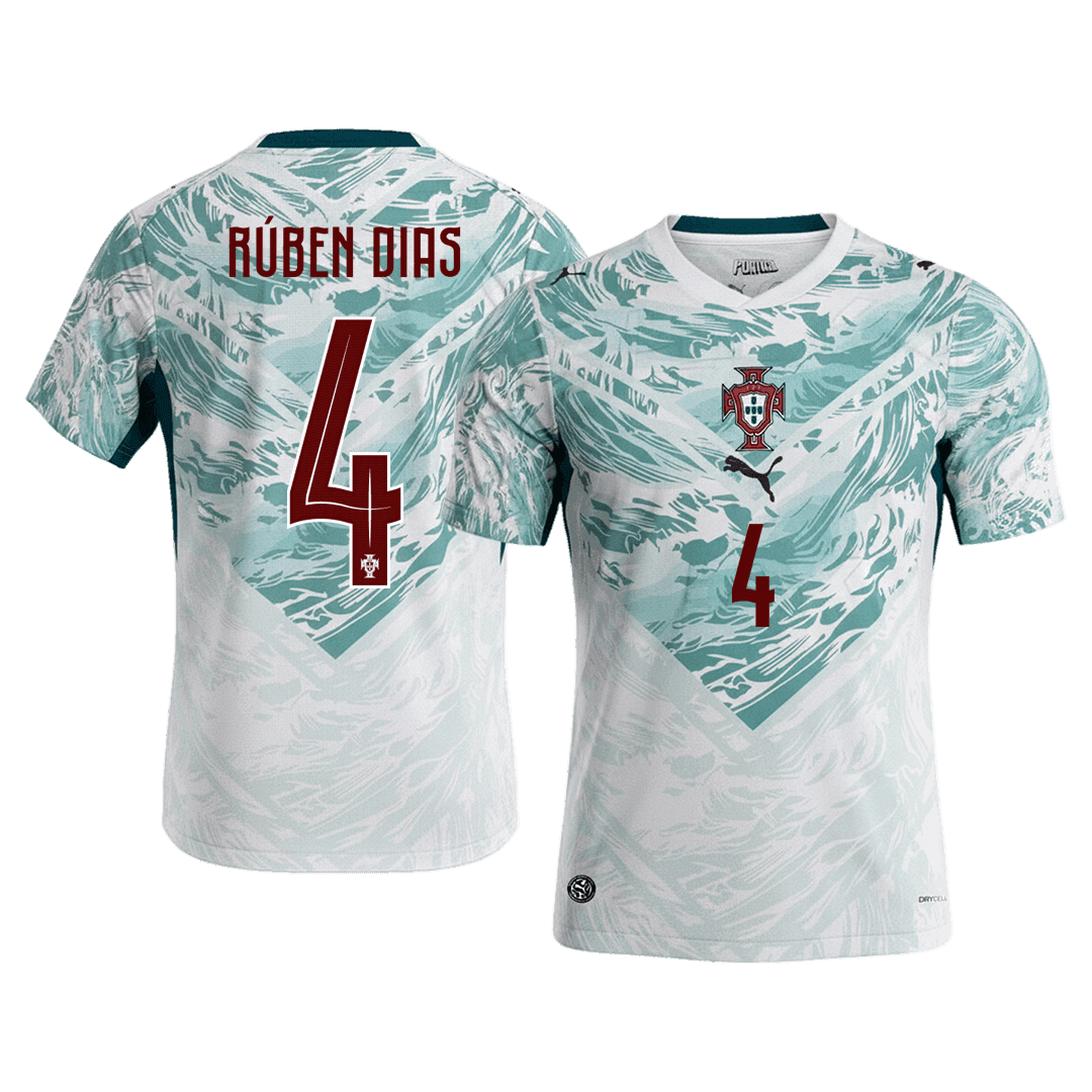 RÚBEN DIAS #4 Heren Portugal Uit Voetbalshirt WK Voetbal 2026