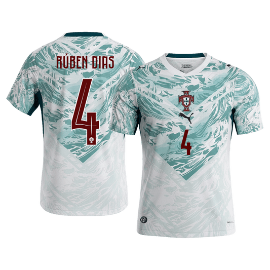 RÚBEN DIAS #4 Heren Portugal Uit Voetbalshirt WK Voetbal 2026