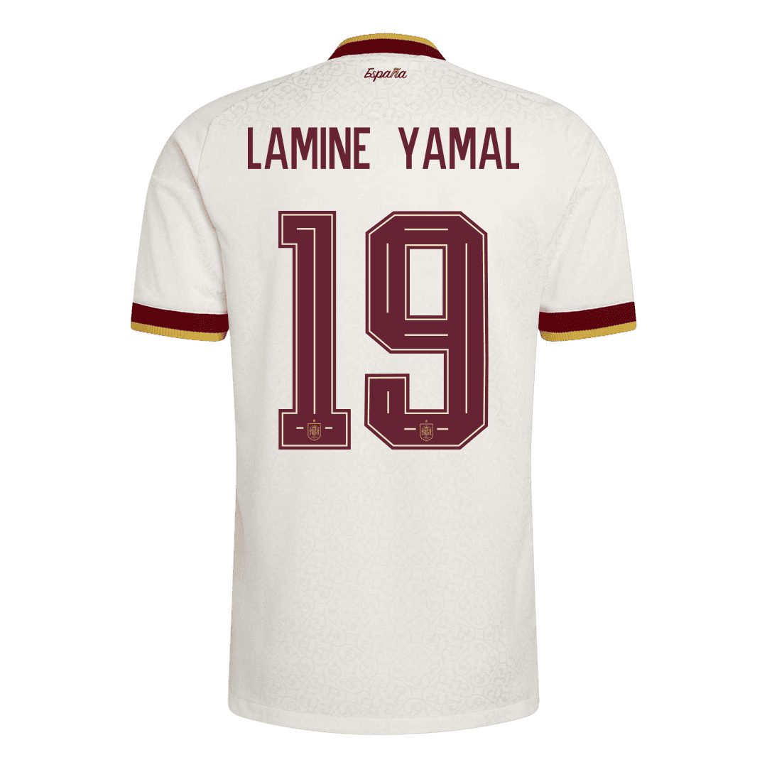 LAMINE YAMAL #19 Spanje Spelersversie Uitshirt WK Voetbal 2026 - slim fit【Kampioenseditie】