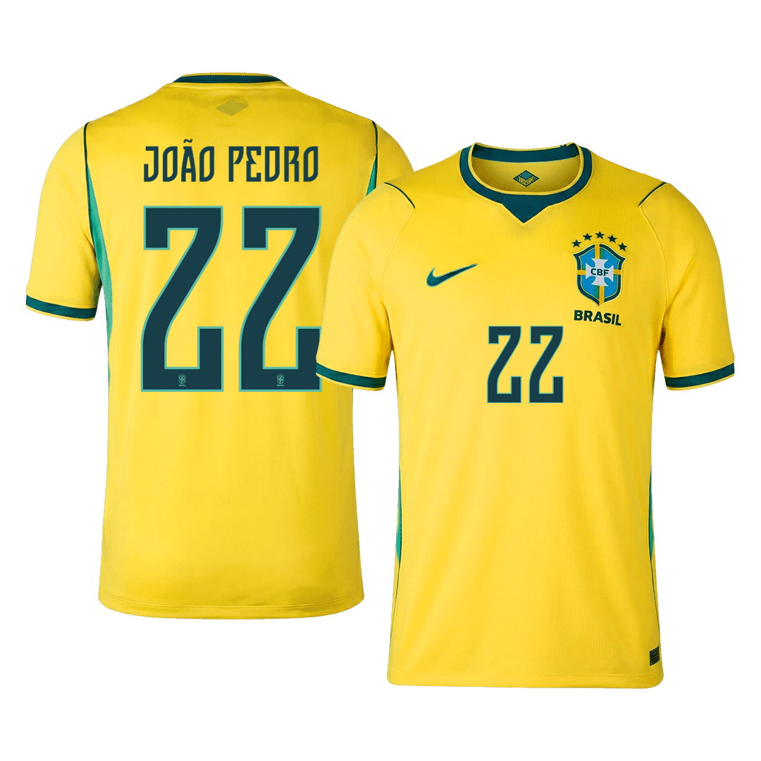 JOÃO PEDRO #22 Heren Brazil Thuis Voetbalshirt WK Voetbal 2026