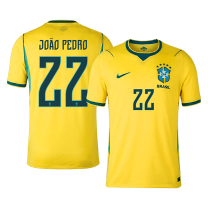JOÃO PEDRO #22 Heren Brazil Thuis Voetbalshirt WK Voetbal 2026