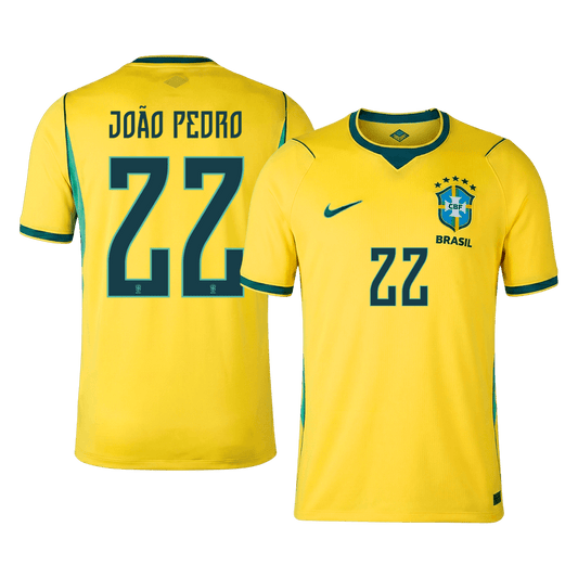 JOÃO PEDRO #22 Heren Brazil Thuis Voetbalshirt WK Voetbal 2026