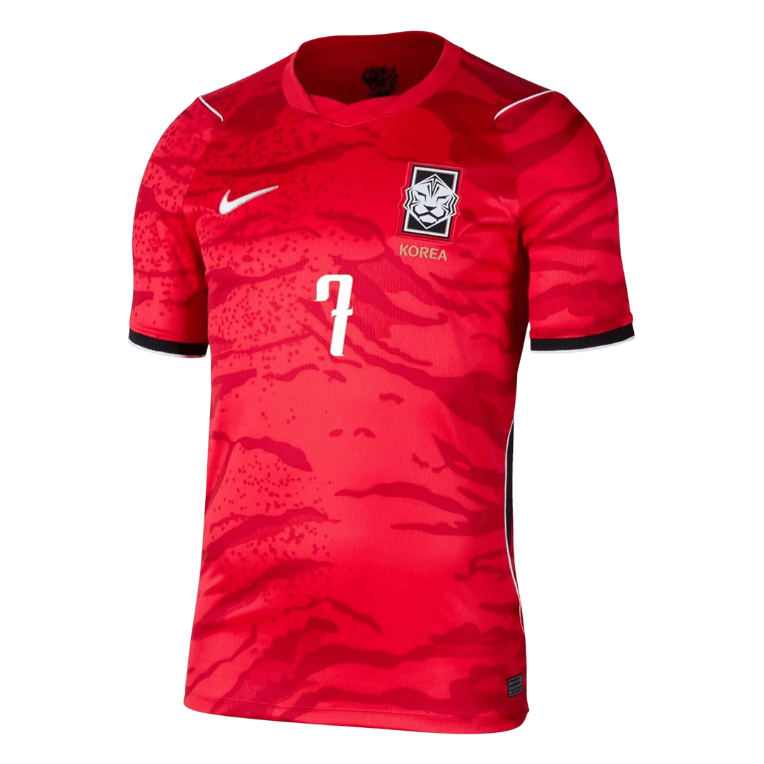 HEUNGMIN #7 Heren South Korea Thuis Voetbalshirt WK Voetbal 2026 - detail