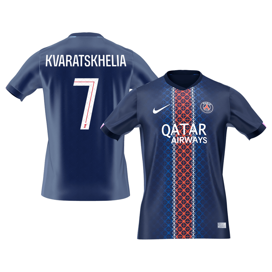KVARATSKHELIA #7 Heren PSG Thuis Voetbalshirt 2025/26 [PREMIUM]