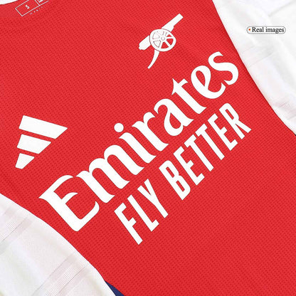 RICE #41 Arsenal Thuis Spelersversie Voetbalshirt 2024/25 - Slim Fit - close-up
