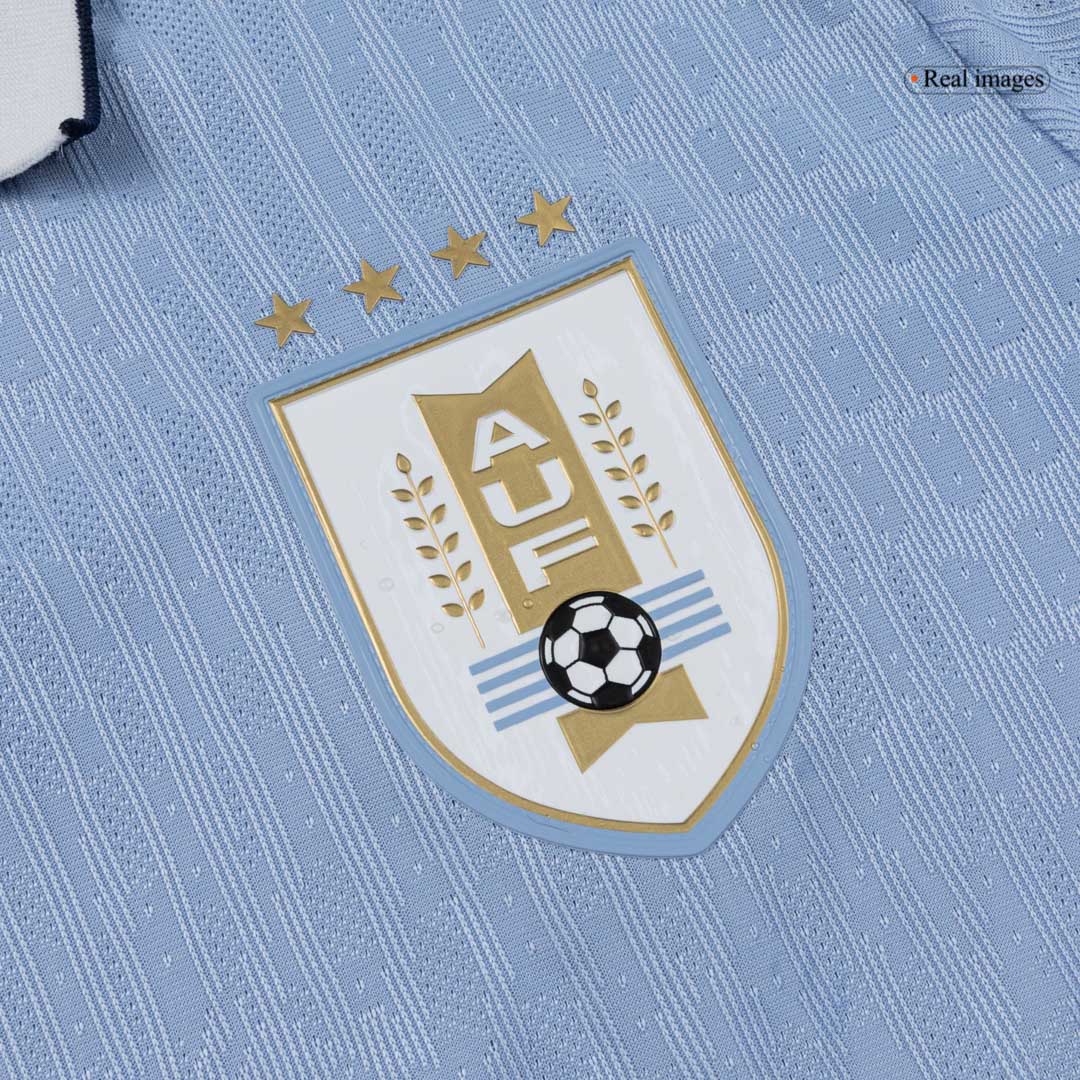 Uruguay Thuis Spelersversie Voetbalshirt WK Voetbal 2026 - Slim Fit - zijkant