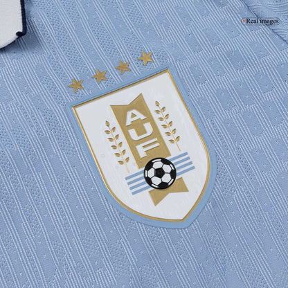 Uruguay Thuis Spelersversie Voetbalshirt WK Voetbal 2026 - Slim Fit - zijkant