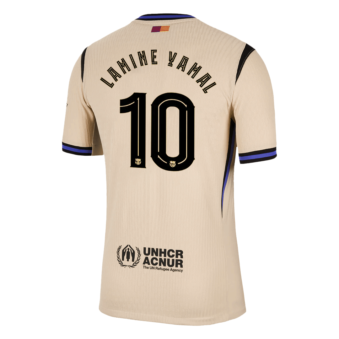 LAMINE YAMAL #10 Barcelona Uit Spelersversie Voetbalshirt 2025/26 - Slim Fit